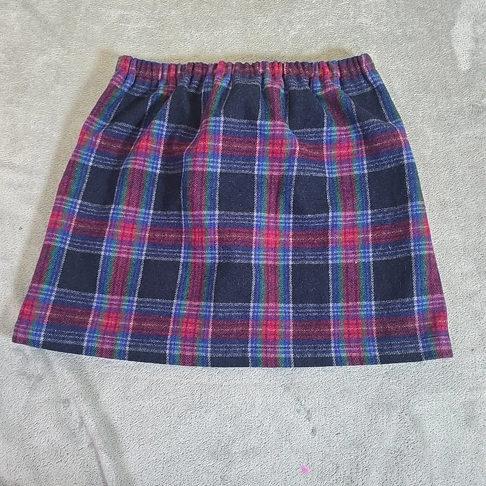 Old Navy‎ Skirt Girls XL (14) Blue And Red Plaid A Line Casual Preppy Classic
